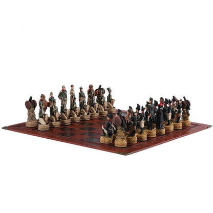 Historical Theme Resin Chess Figures 32 Painted Chess Game Gift Collection