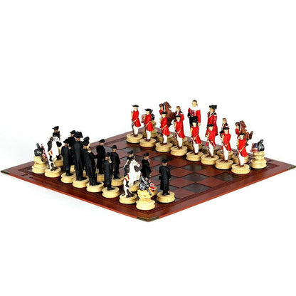 Historical Theme Resin Chess Figures 32 Painted Chess Game Gift Collection