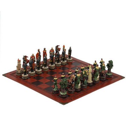 Historical Theme Resin Chess Figures 32 Painted Chess Game Gift Collection