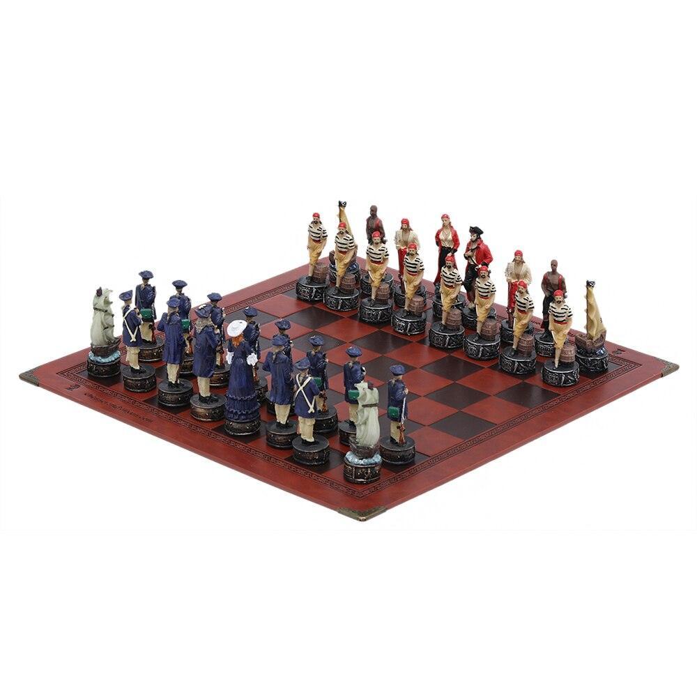 Historical Theme Resin Chess Figures 32 Painted Chess Game Gift Collection