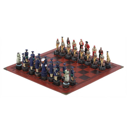 Historical Theme Resin Chess Figures 32 Painted Chess Game Gift Collection