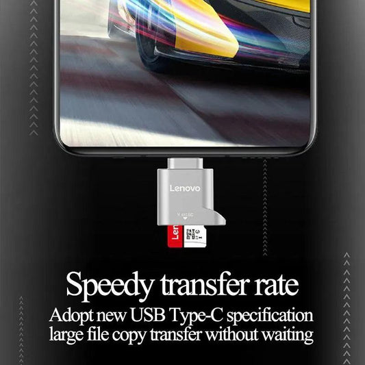 Lenovo Micro SD Card Reader, USB C to SD Card Reader, Type C TF Memory Card Reader with USB C to USB Adapter Carauana Store