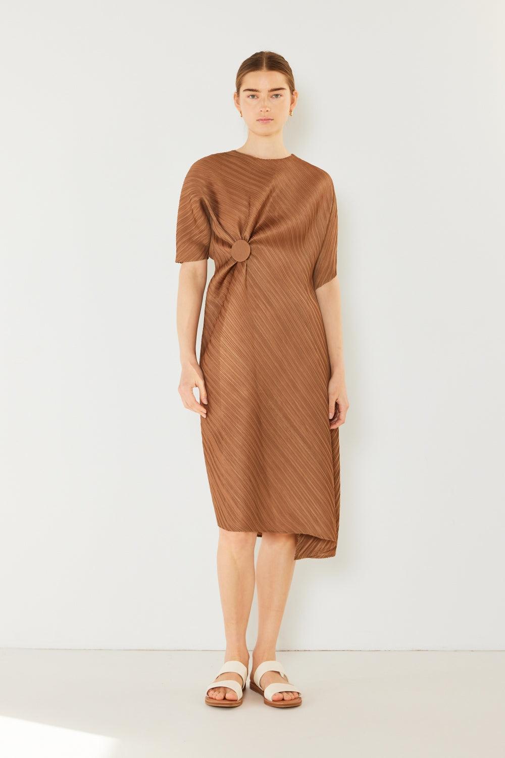 Marina West Swim Pleated Dolman Sleeve Dress CaRaUaNa Fashion