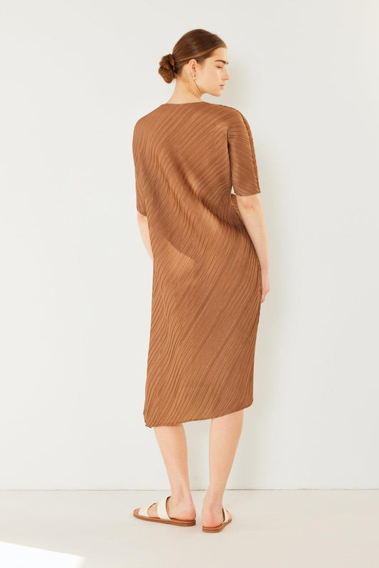 Marina West Swim Pleated Dolman Sleeve Dress Carauana Store