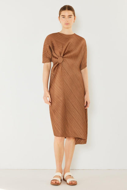 Marina West Swim Pleated Dolman Sleeve Dress CaRaUaNa Fashion