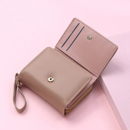 Women’s Tri-Fold Wallet – PU Leather Short Wallet