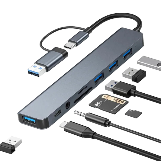 USB C Hub USB Splitter 8 in 1 USB Extender CaRaUaNa Fashion
