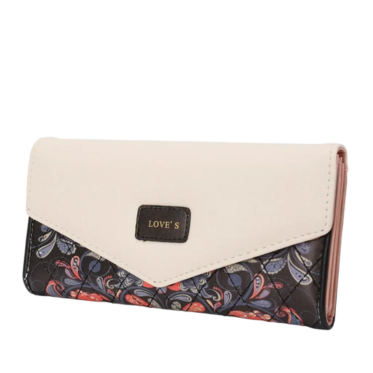 Women Envelope Floral Long Wallet Tri-fold Clutch CaRaUaNa Fashion