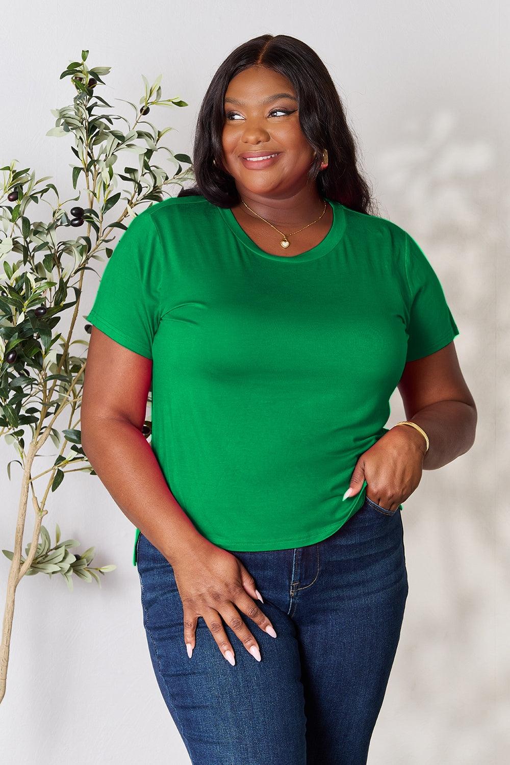 Basic Bae Full Size Round Neck Short Sleeve T-Shirt Carauana Store