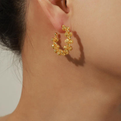 Titanium Steel C-Hoop Earrings Carauana Store