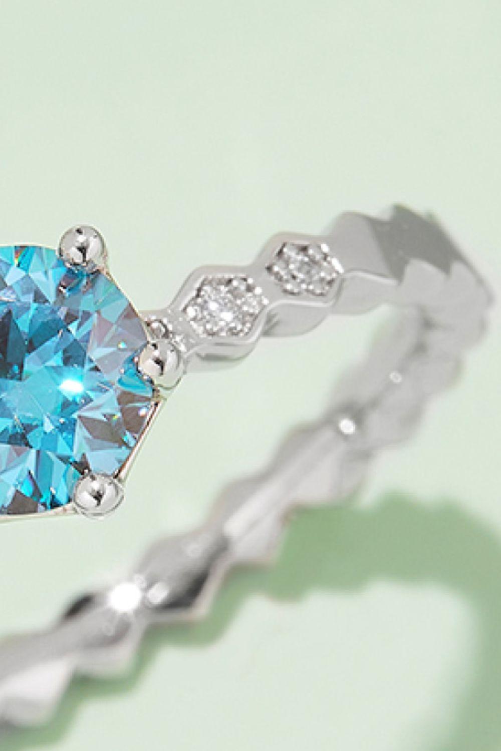 1 Carat Moissanite 6-Prong 925 Sterling Silver Ring Carauana Store