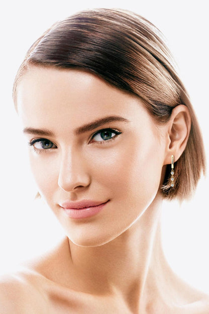 Moissanite Decor 925 Sterling Silver Earrings CaRaUaNa Fashion