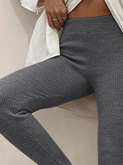 Ribbed Mid Waist Leggings Carauana Store