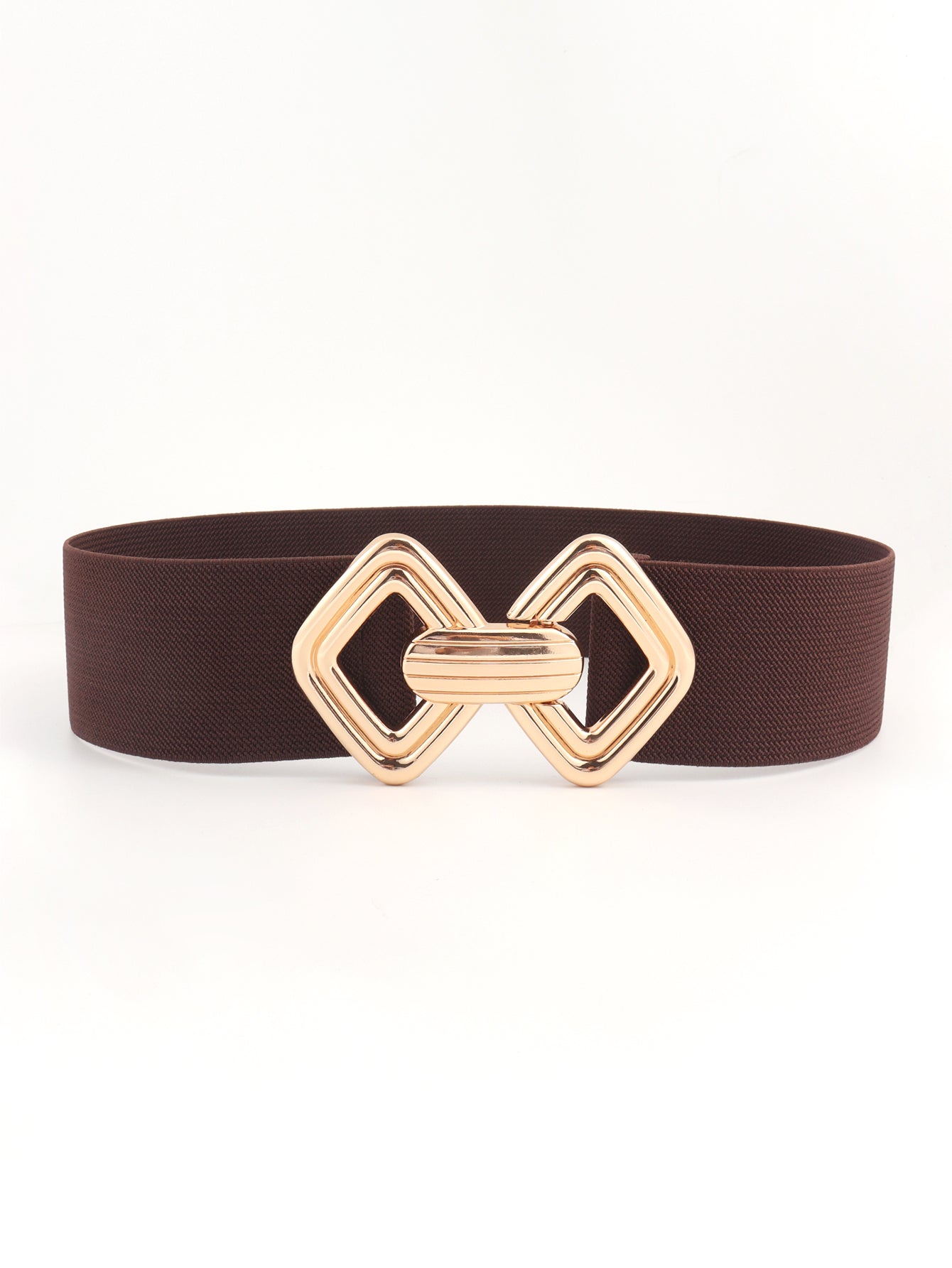 Geometric Buckle Elastic Wide Belt Carauana Store
