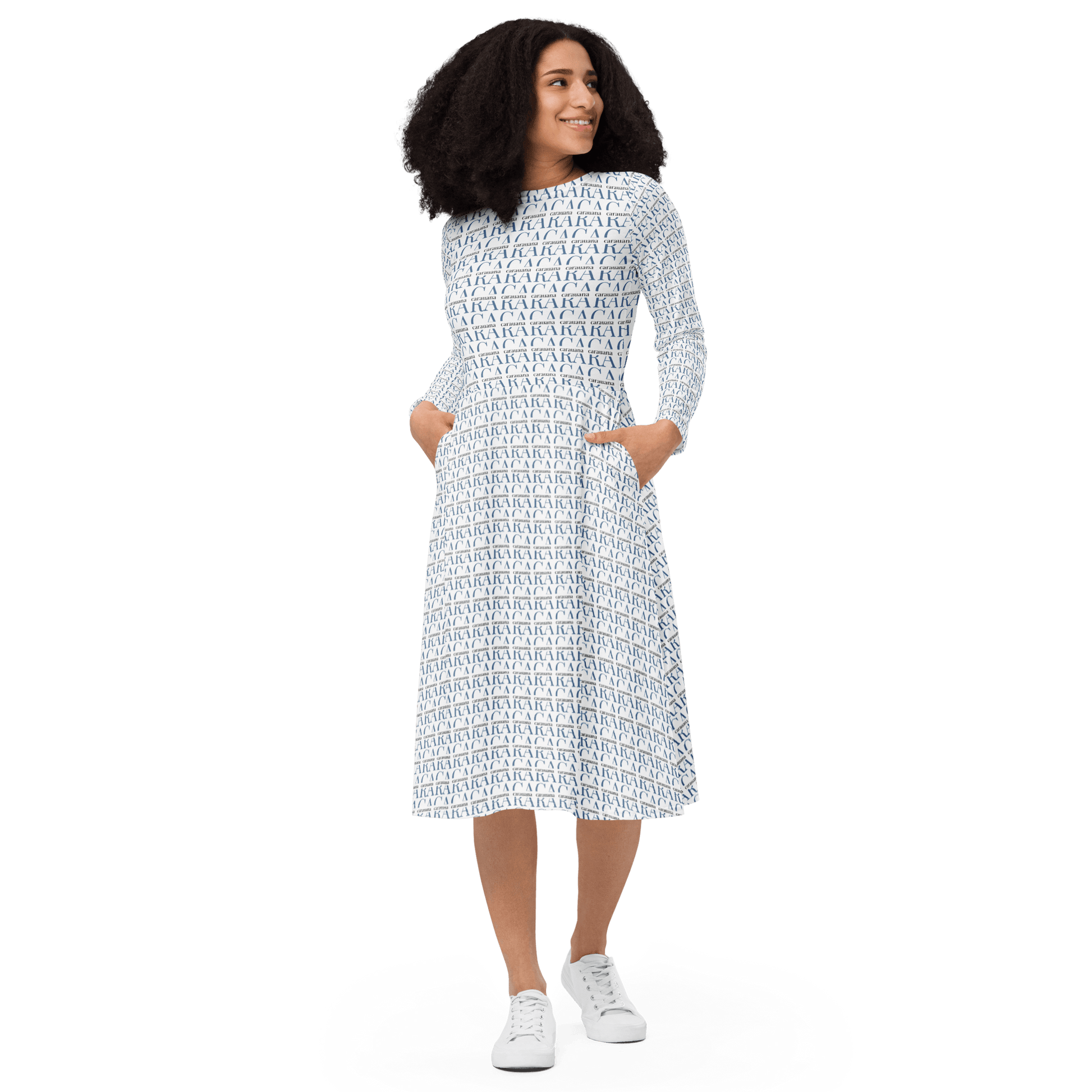 CARAUANA midi dress long sleeve