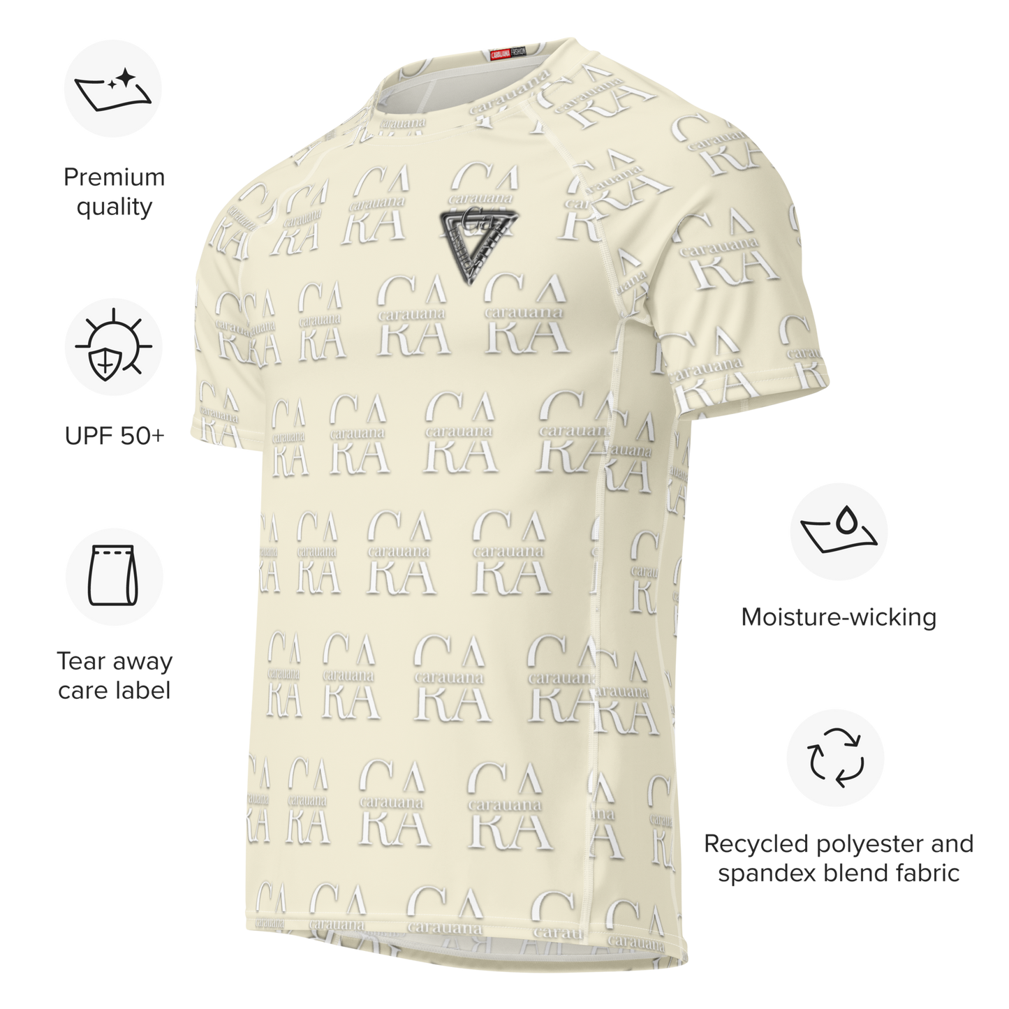 Original CaRaUaNa Rash Guard - Apricot White Carauana Store