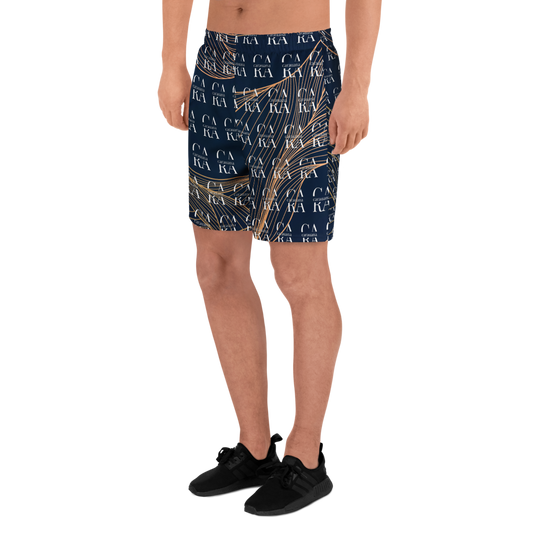 CaRaUaNa Athletic Shorts Unisex blue gold Carauana Store