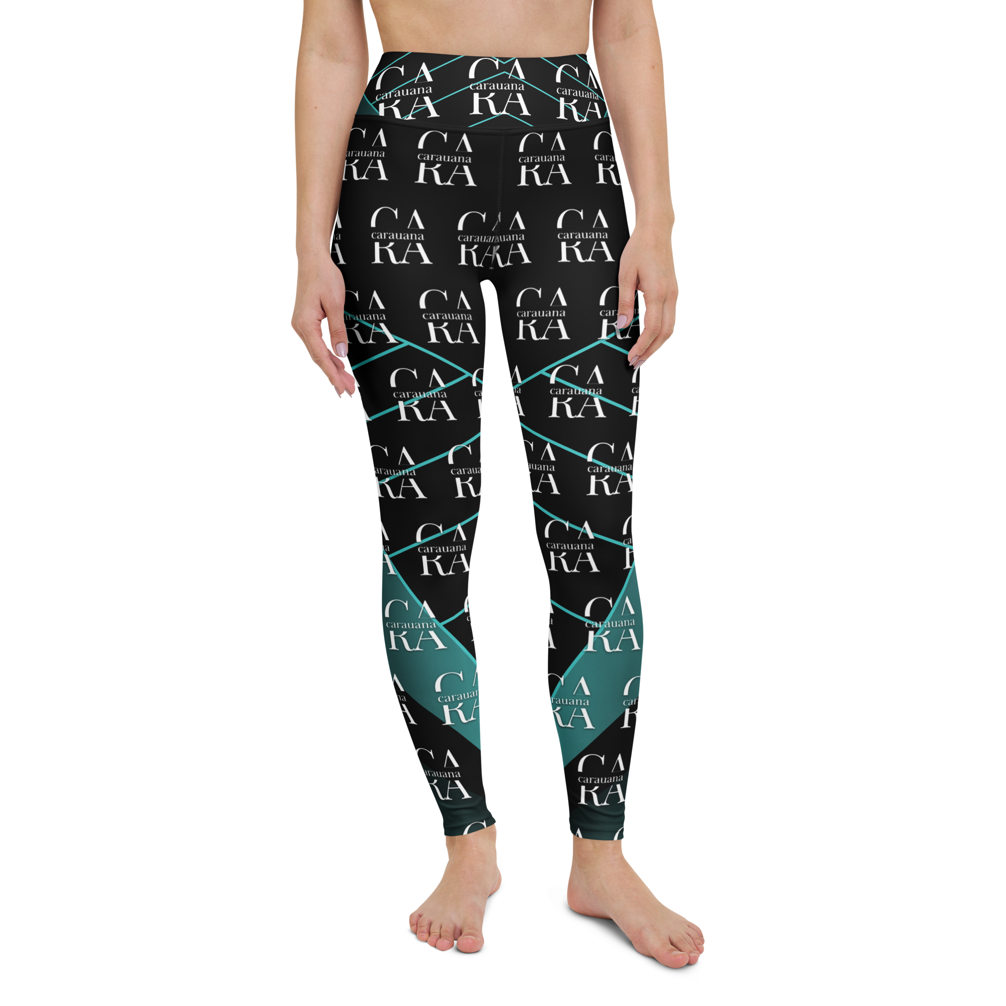 CaRaUaNa Leggings SPORT black Green Famous Carauana Store
