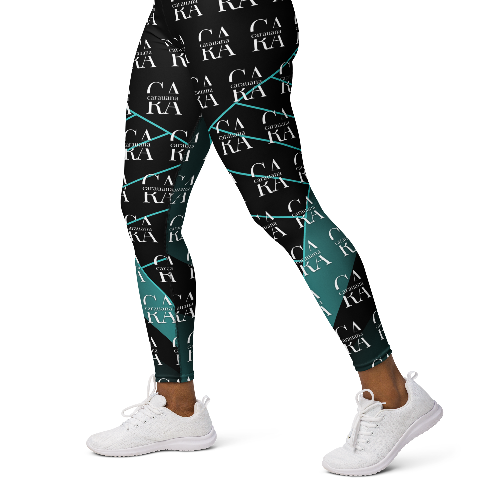CaRaUaNa Leggings SPORT black Green Famous Carauana Store