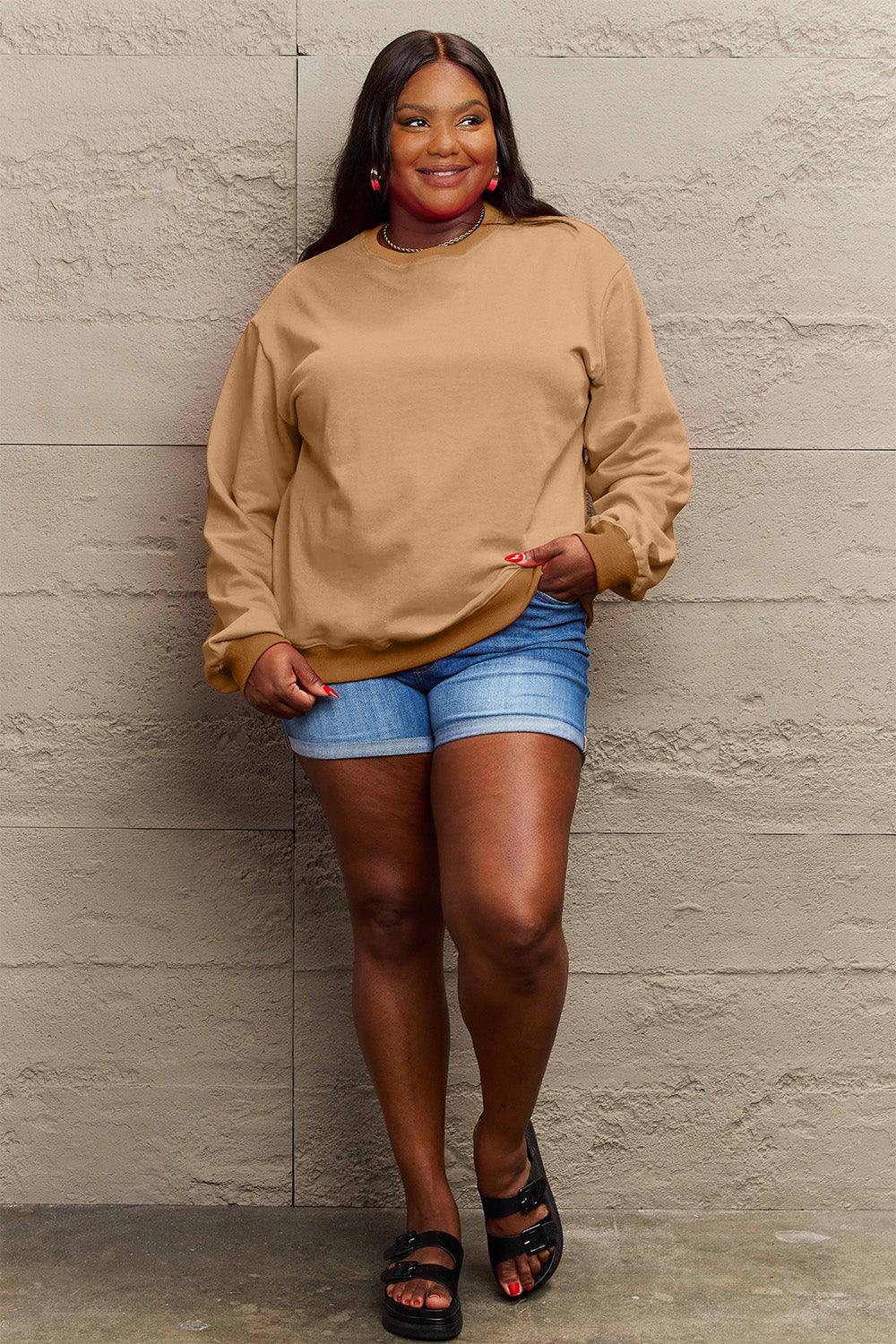 Simply Love Full Size IF I'M TOO MUCH THEN GO FIND LESS Round Neck Sweatshirt Carauana Store