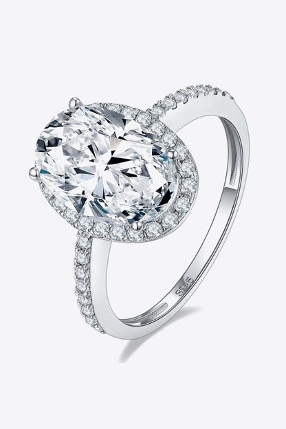 4.5 Carat Moissanite Halo Ring CaRaUaNa Fashion