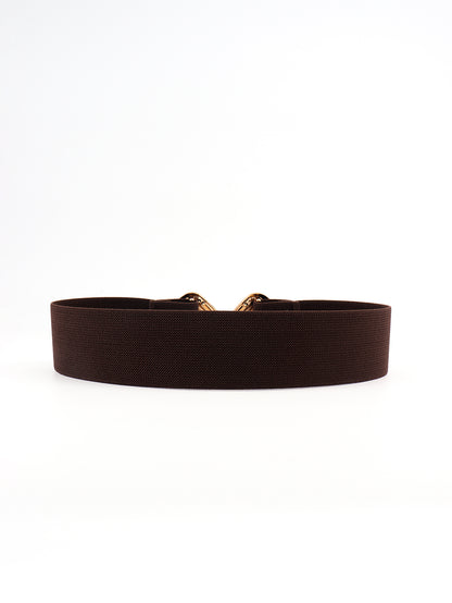 Geometric Buckle Elastic Wide Belt Carauana Store