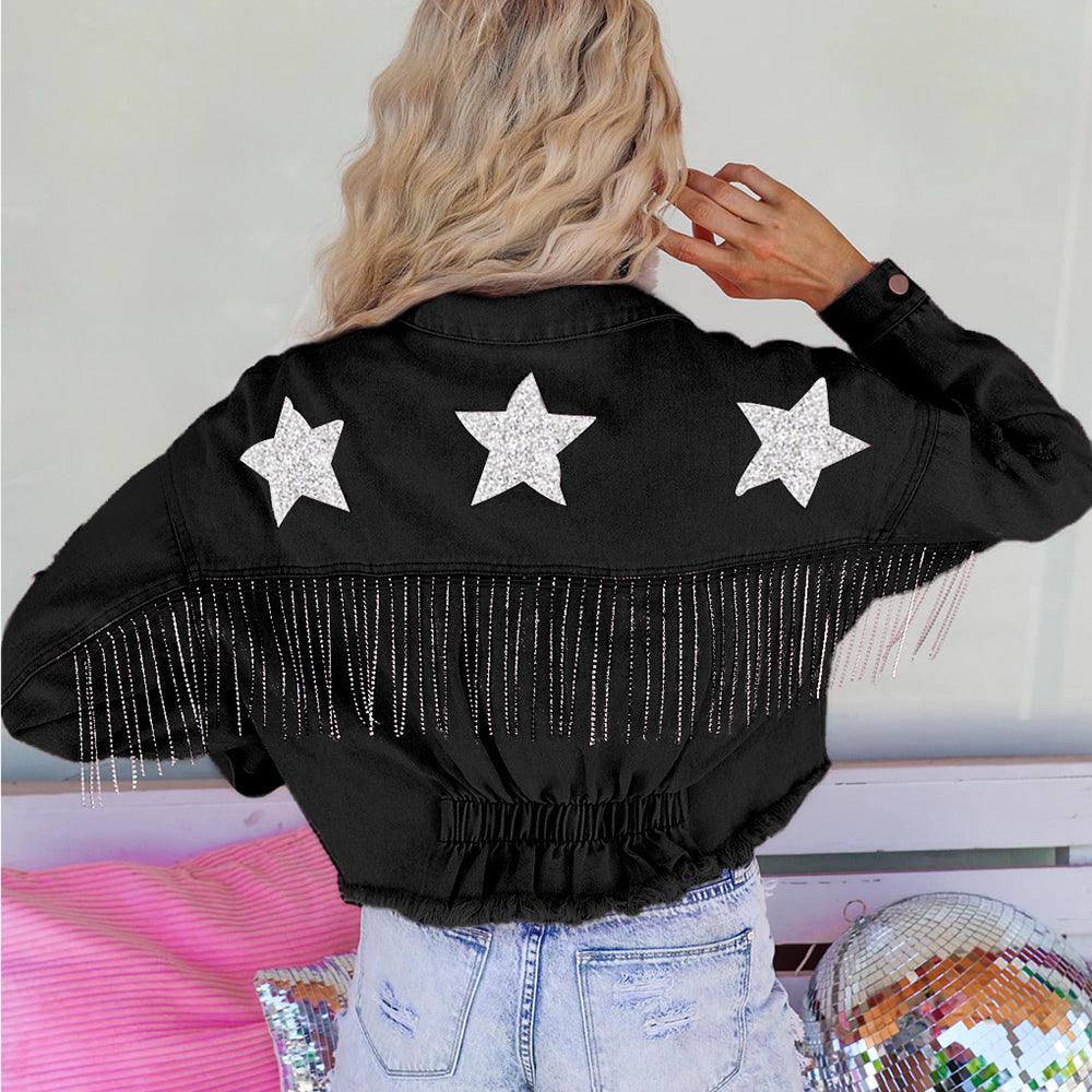 Distressed Raw Hem Dropped Shoulder Denim Jacket CaRaUaNa Fashion