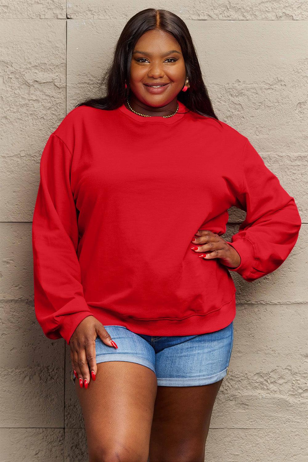 Simply Love Full Size IF I'M TOO MUCH THEN GO FIND LESS Round Neck Sweatshirt Carauana Store