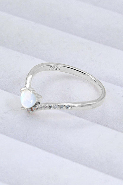 Moonstone Heart-Shaped Ring Carauana Store