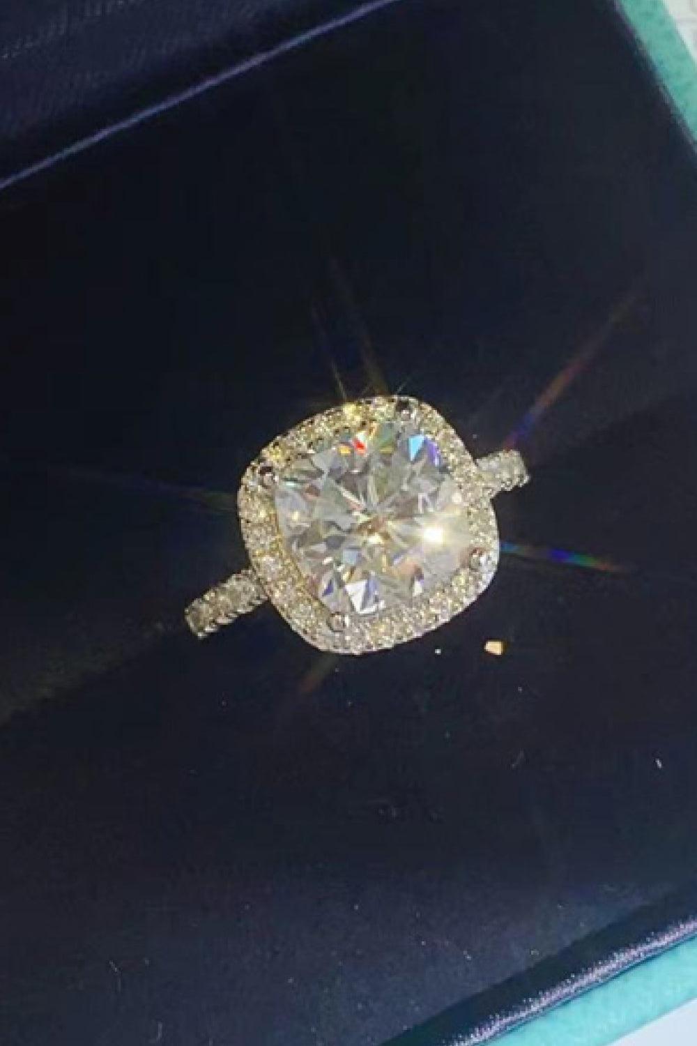 3 Carat Moissanite 925 Sterling Silver Square Ring Carauana Store