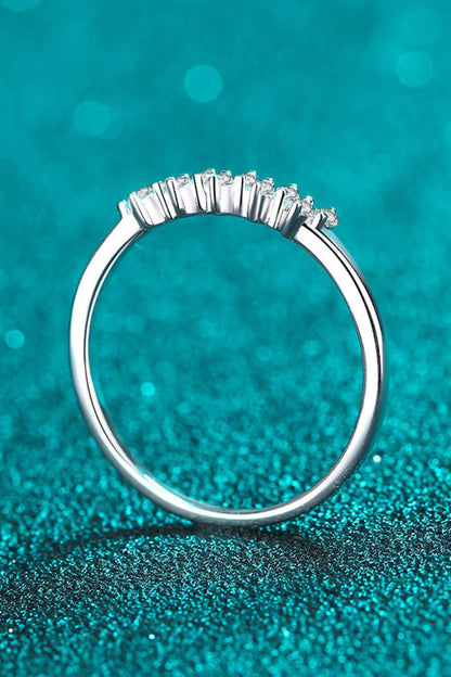 Eye-Catching 925 Sterling Silver Moissanite Ring Carauana Store