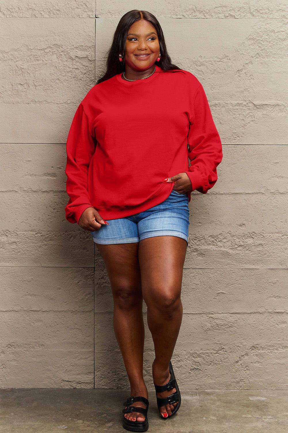 Simply Love Full Size IF I'M TOO MUCH THEN GO FIND LESS Round Neck Sweatshirt Carauana Store