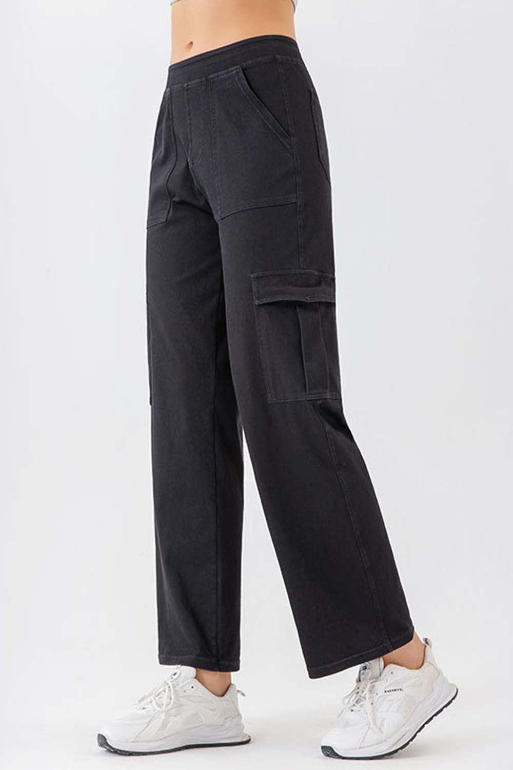 Buttoned Pocketed Long Jeans Carauana Store