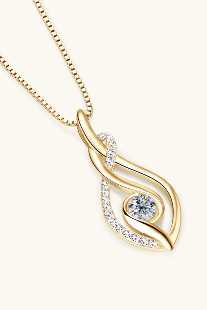 Moissanite 925 Sterling Silver Necklace CaRaUaNa Fashion