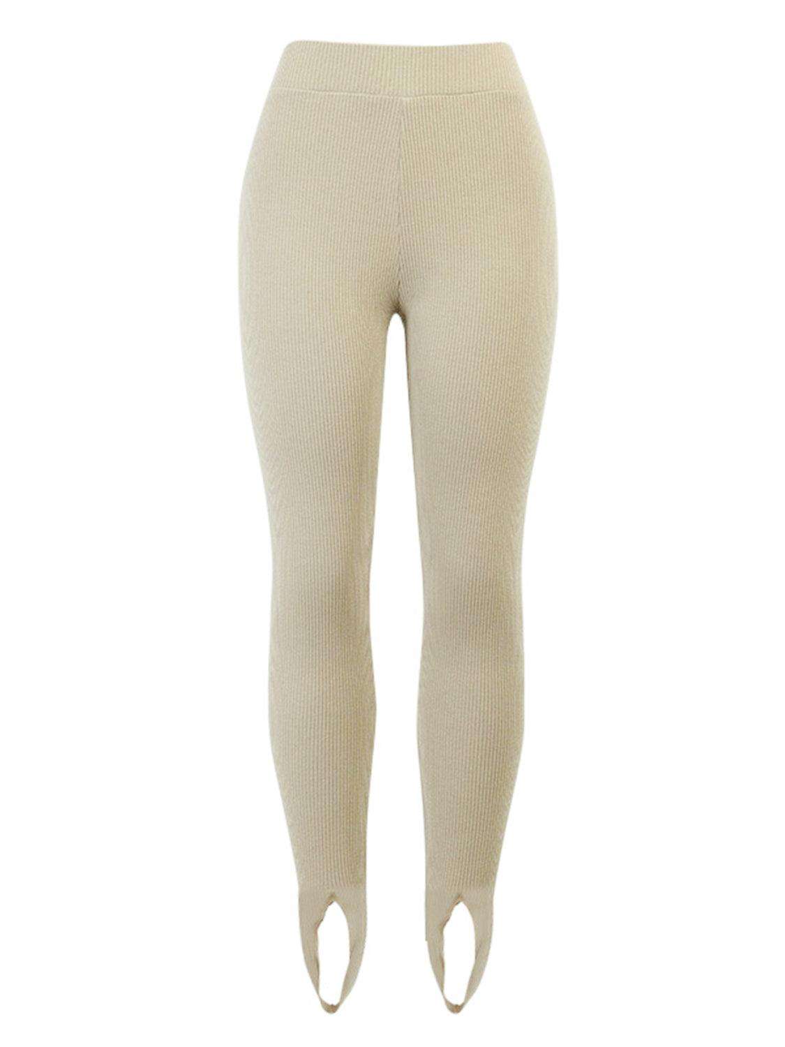 Ribbed Mid Waist Leggings Carauana Store