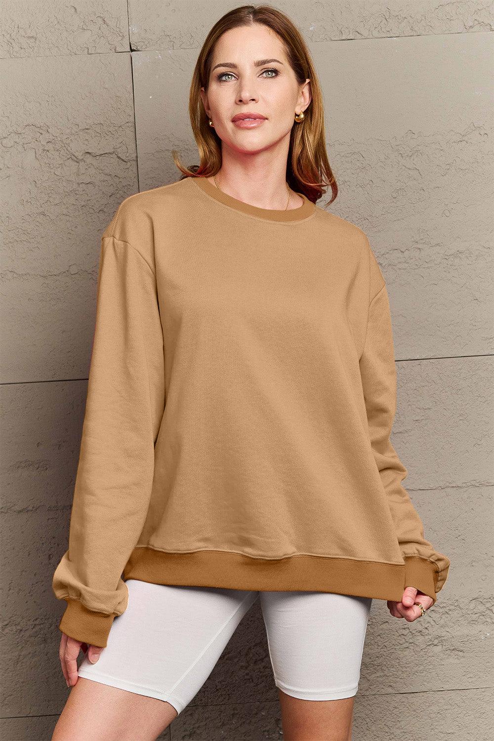Simply Love Full Size IF I'M TOO MUCH THEN GO FIND LESS Round Neck Sweatshirt Carauana Store