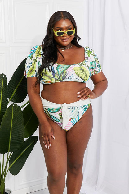 Marina West Swim Vacay Ready Puff Sleeve Bikini in Floral Carauana Store