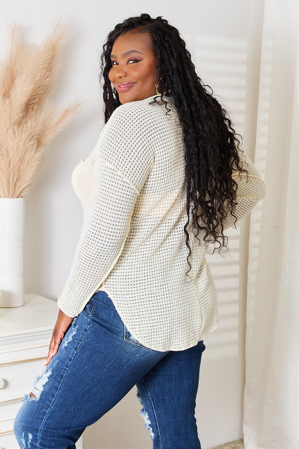 Culture Code Full Size Scoop Neck Patch Pocket Top Carauana Store