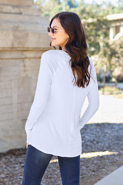 Basic Bae Full Size Round Neck Long Sleeve T-Shirt Carauana Store