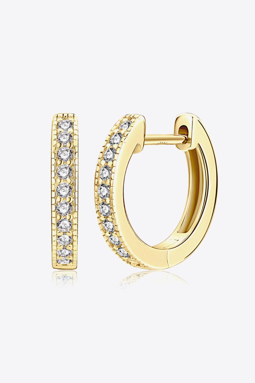 Inlaid Moissanite Hoop Earrings Carauana Store