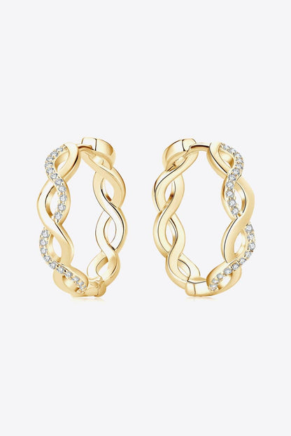 Moissanite Crisscross Hoop Earrings Carauana Store