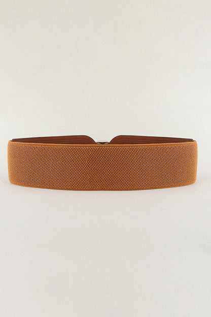 Elastic Wide PU Belt CaRaUaNa Fashion