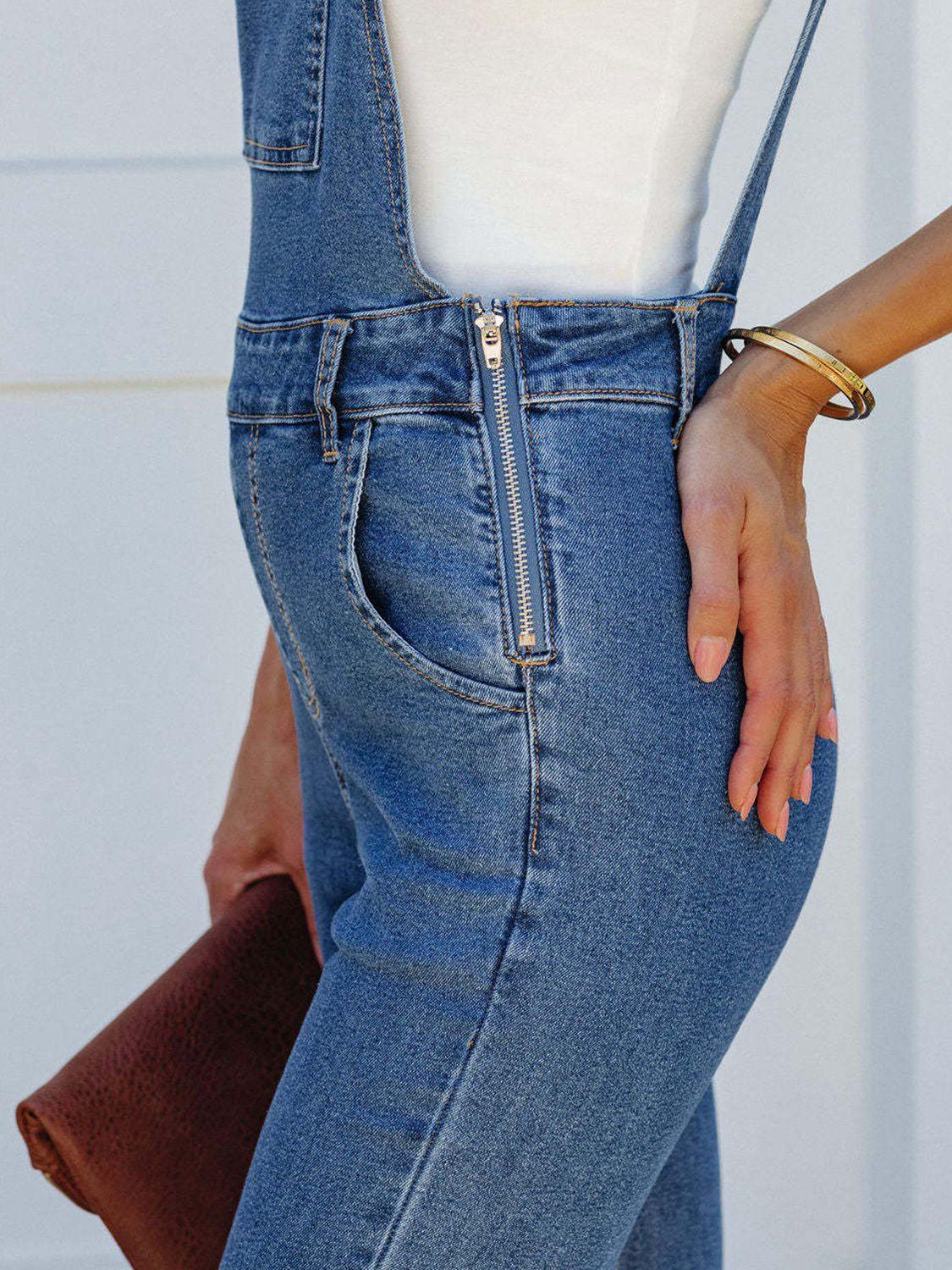 Raw Hem Denim Overall Carauana Store
