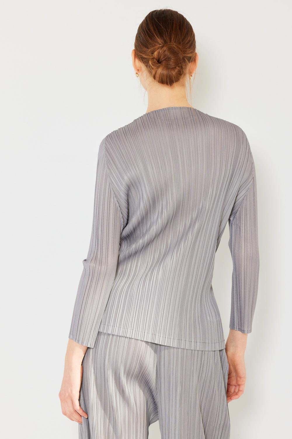 Marina West Swim Pleated Long Sleeve Boatneck Top Carauana Store