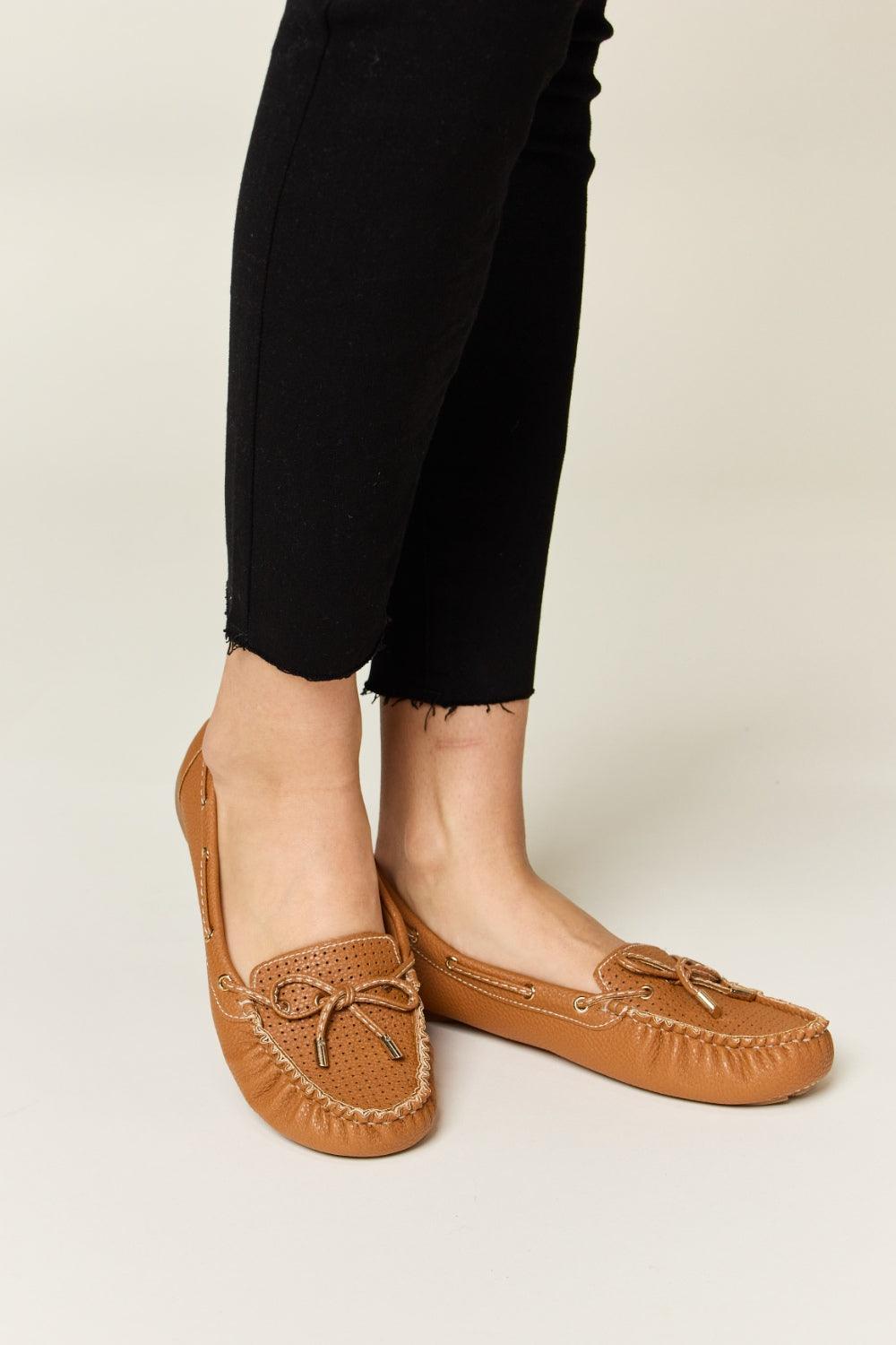 Forever Link Bow Decor Flat Loafers Carauana Store