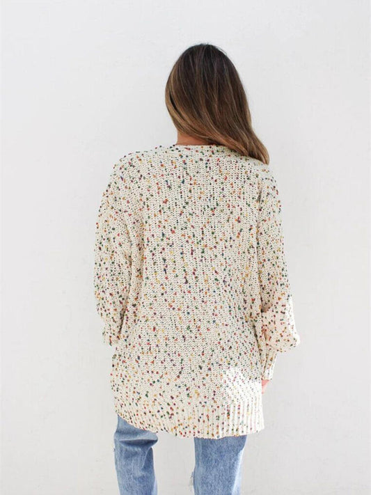 Multicolored Open Front Cardigan Carauana Store
