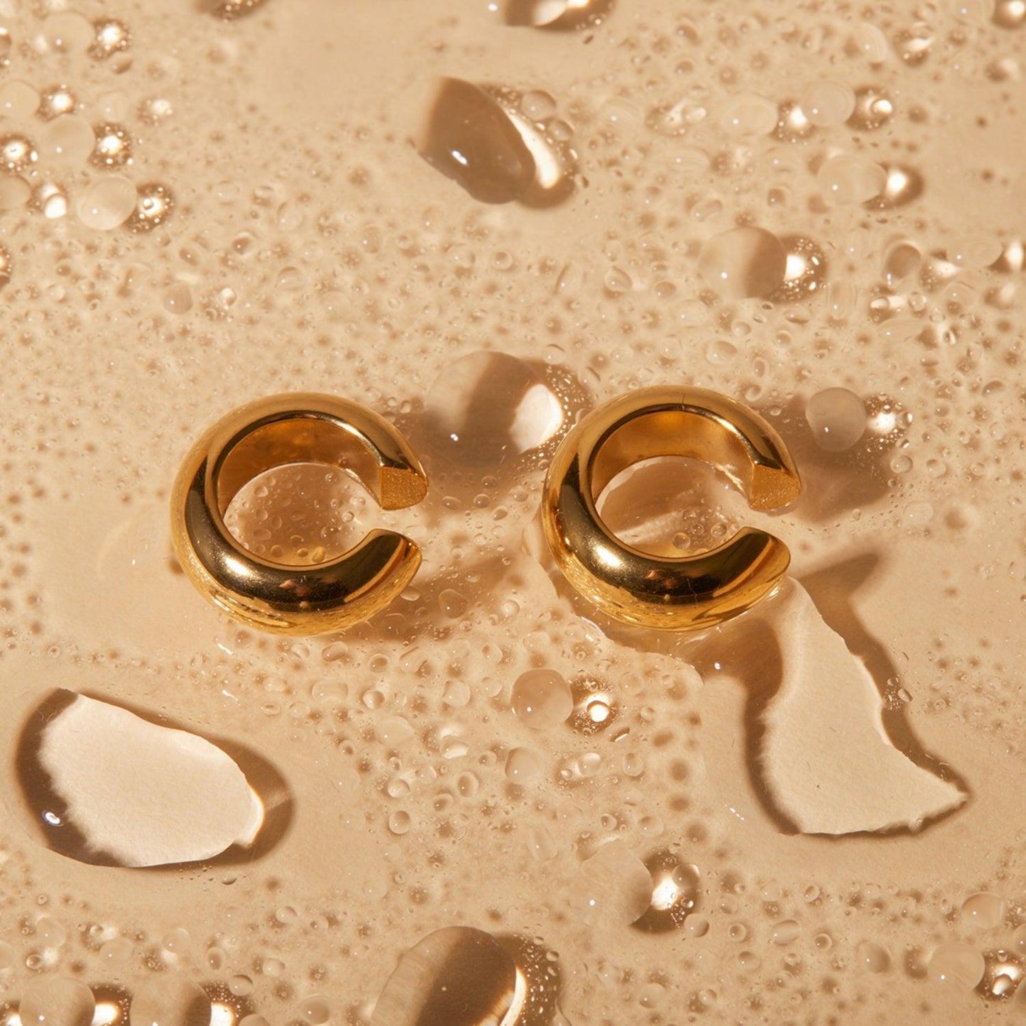 Stainless Steel Letter C Shape Clip On Earrings CaRaUaNa Fashion