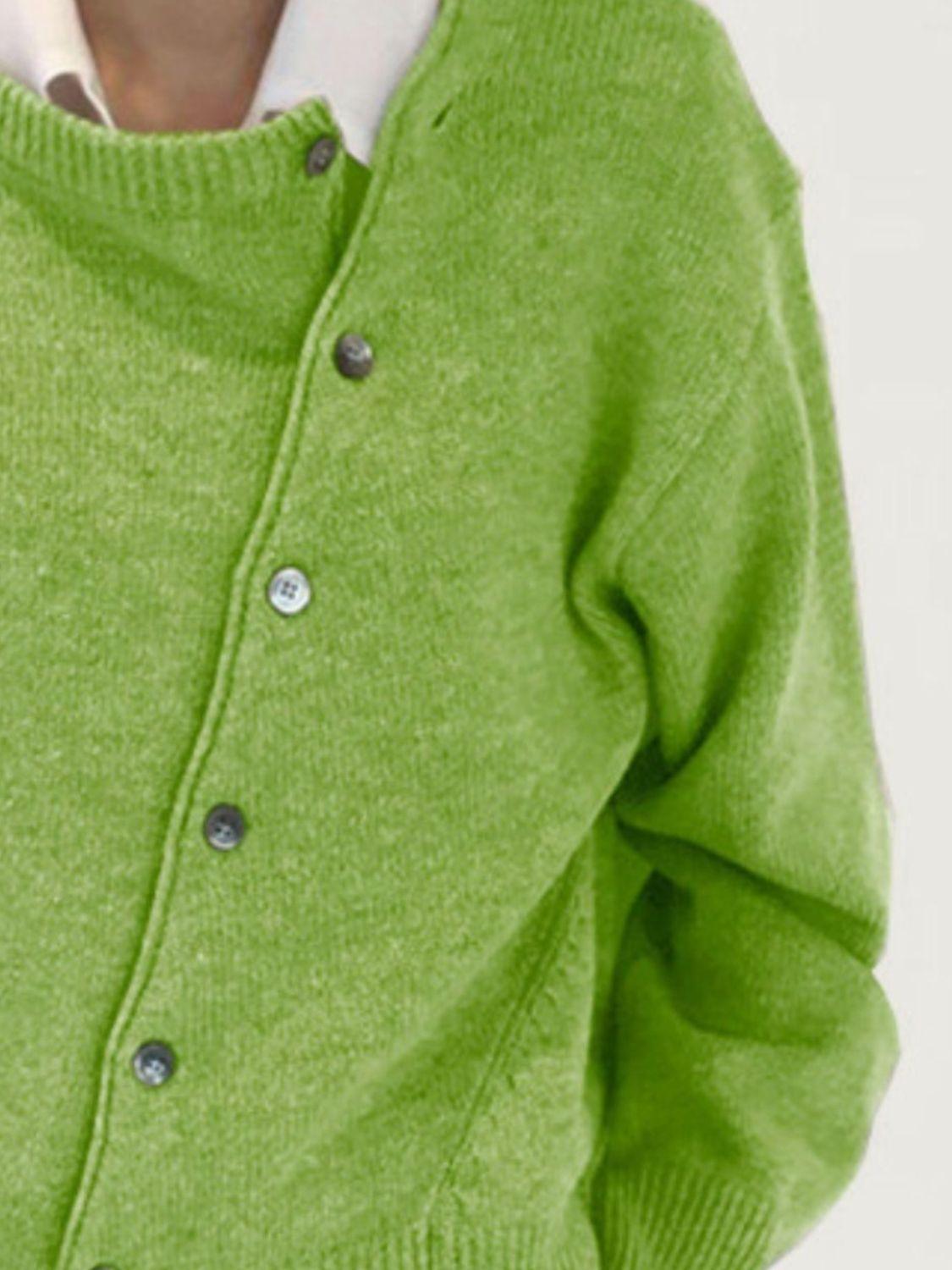 Dropped Shoulder Buttoned Cardigan Carauana Store