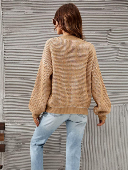 Angel Wings V-Neck Dropped Shoulder Cardigan Carauana Store