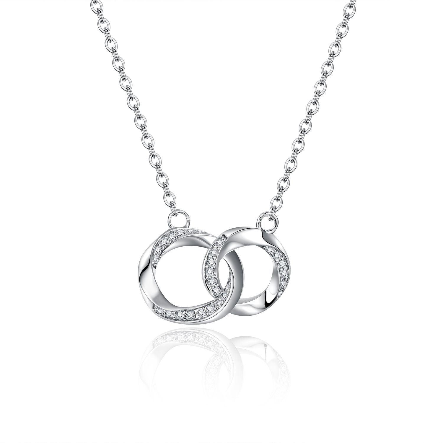 Moissanite 925 Sterling Silver Necklace CaRaUaNa Fashion